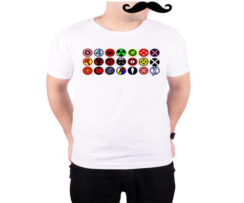 Mooch Wale Dc Superhero Logo White Quick-Dri T-shirt For Men - White, S