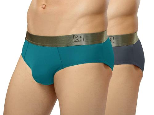 Buy MAML Charcoal, Green Solid Briefs Online at Best Prices in