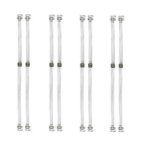 eDESIRE 4-Pair (8 Pcs) Invisible Clear Transparent Shoulder Bra Straps Combo | Bra Straps Only (Free Size)