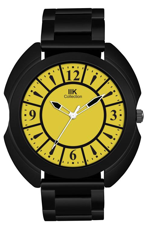 IIK COLLECTION Gold Stainless Steel Analog Watch For Men and Boys (IIK-816M)