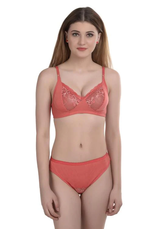 Buy Women Cotton Bra Panty Set for Lingerie Set ( Pack of 1 ) ( Color :  Pink ) Online at Best Prices in India - JioMart.