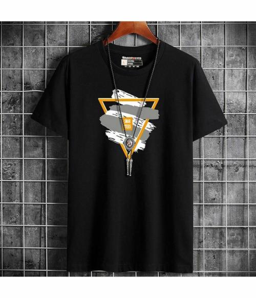 Smartees Men Black Round Neck Tshirt for Men