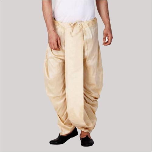 FANZI Beige Plain Dhoti for Men