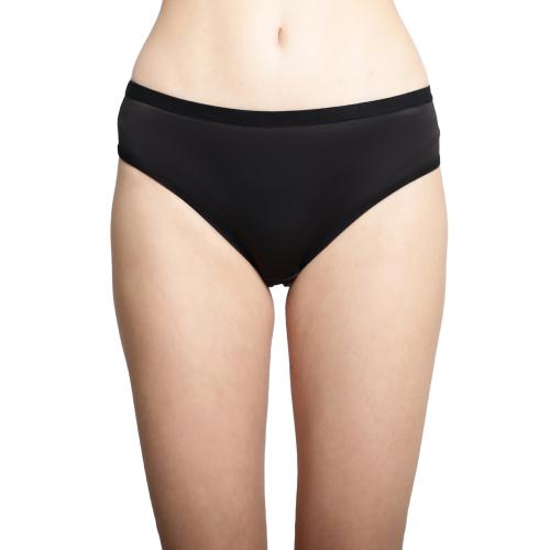 PrettyCat Women Black Solid Mid Rise Sexy Bikini Panty