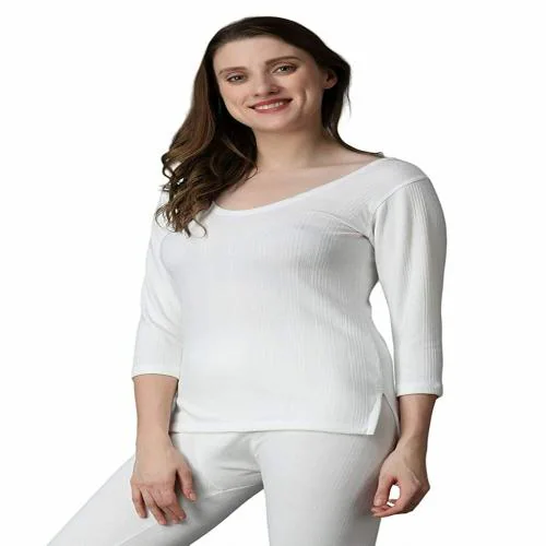 Buy Wearslim Thermal Warmer Vest for Women Ultra Soft 3/4 Sleeves Scoop  Neck Winter Inner Wear Top Johns Underwear - White, XL Online at Best  Prices in India - JioMart.