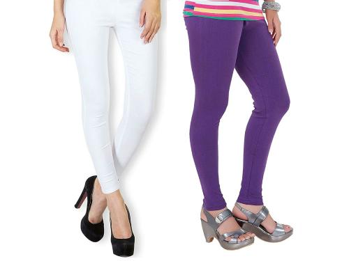 Buy Plus Size Store Women Multicolor Cotton Lycra Pack of 2 Leggings (XL)  Online at Best Prices in India - JioMart.
