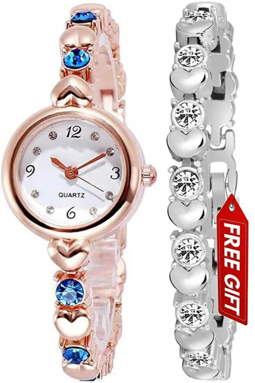 Acnos Analog White Dial Multicolor Strap Watch For Women - (AC62/BS26-SILVER)