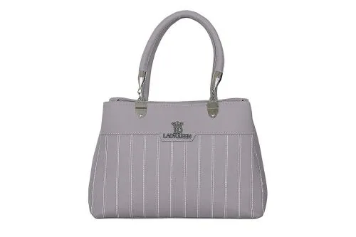 LADY QUEEN Grey PU Leather Women Handbag (LQ-00018LG)