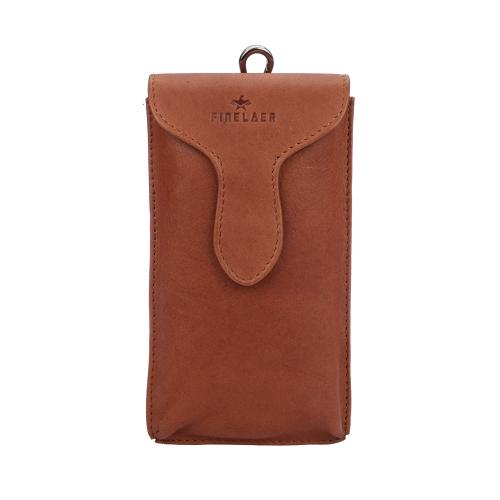 FINELAER Leather Small Zipper Cellphone Mobile Belt Loop Clip Case Phone Pouch