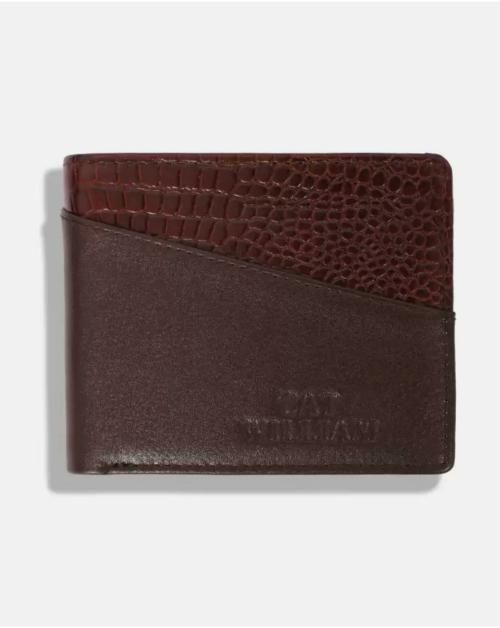 Cat William Men & Women Casual Brown Genuine Leather RFID Wallet (12 Card Slots)
