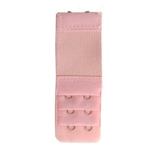 CRUMPLED Bra Hook Extenders 2 Hook - 3 Eye with Elastic for Women & Girls, Extra Band Length for Your Regular Bras, Free Size Bra Extender (Pink, Set of 3)