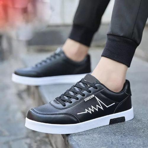 ANWS PLUS Casual Shoes For Men's Synthetic Stylish & Modern Lace-Ups Sneakers Shoe (Black) (UK 9)