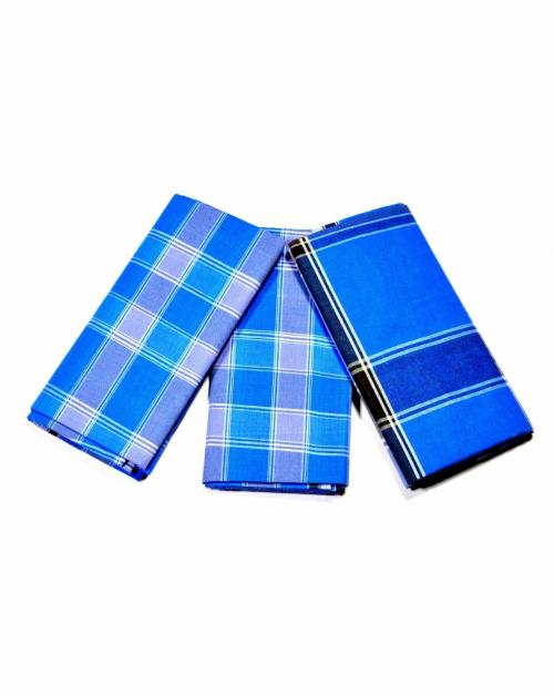 GOWRI TEX Men Multicolor Checkered Cotton Blend Stitched - Free Size (Pack of 3)