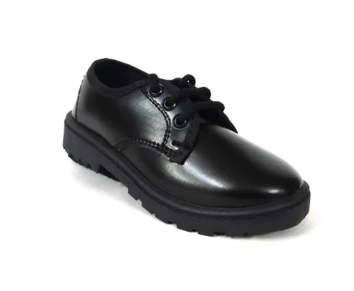 Buy Coolz Unisex Kids Black Formal School Uniform Shoes Derby Lace ...