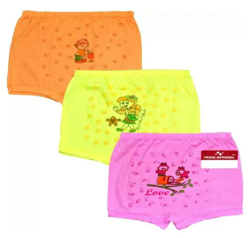 PRIDE APPAREL-Kids Unisex Cotton Multicolored trunks -Pack of 3