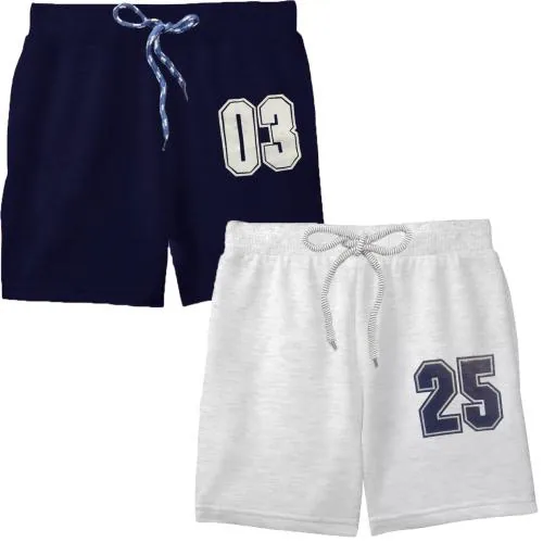 KUCHIPOO Boy's Regular Short 6-7 Years Grey & Blue, Pack of 2 Shorts | Kids Wear | Shorts for Girls | Shorts for Boys | Boys Shorts | Girls Shorts | Shorts for kids | Kids Shorts