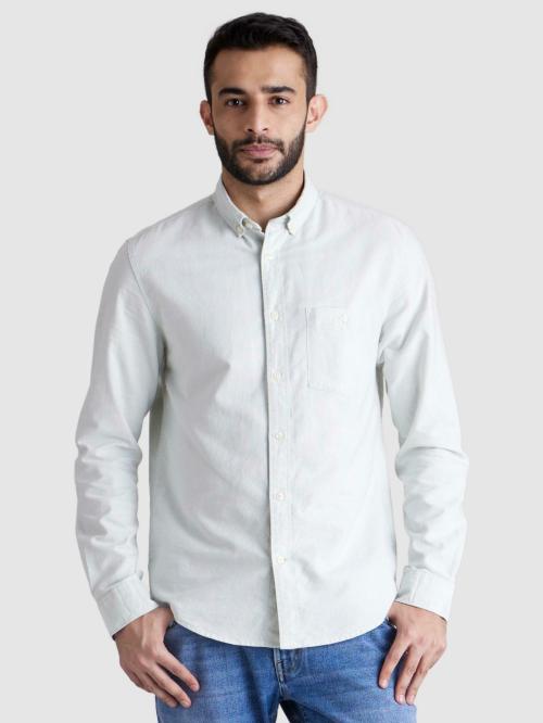 Celio Men Solid Blue Long Sleeve shirt By Celio