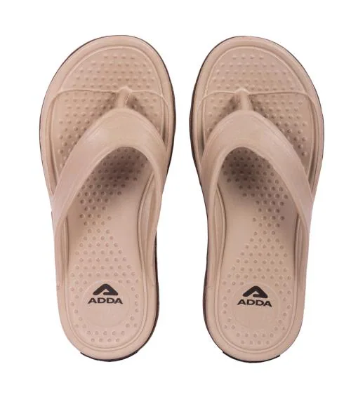 ADDA ALLTIME Women Light Brown Thong Flip-Flops