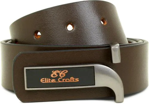 Elite Crafts Men And Women Brown Genuine Leather Belt - 32 l Belt For Men & Boys l Formal Belts l Stylish l Latest Design l Fashion Accessories