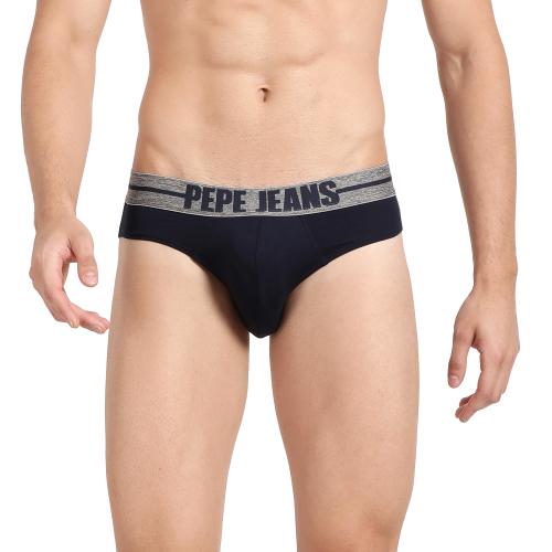 PEPE JEANS LONDON Men's Navy Solid Cotton Briefs