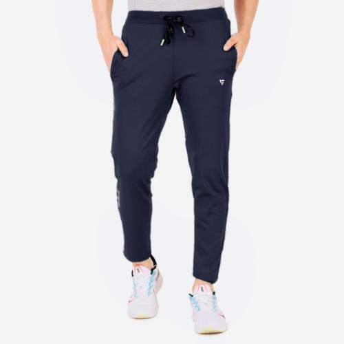 FIVVO Navy Active Stylish and Trendy Track Pant For Men | Slim Fit Track pants Stretchable Gym Yoga Joggers Pants | Polyester Training Pants for Men | Solid Regular Track Pant
