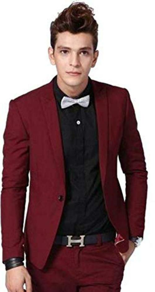 Luxrio Men Maroon Blazer