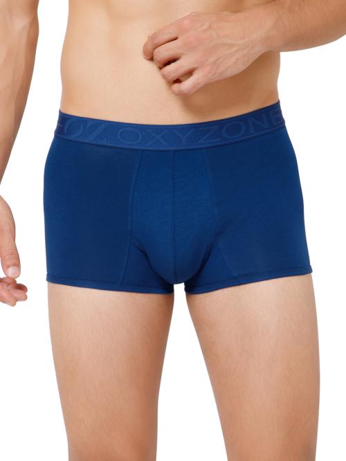 OXYZONE Classic Men's Trunks | Soft Cotton | Stretch Fit | Quick-Dry | Anti-Odor | Ultra-Soft | Moisture-Wicking | Breathable | Comfort Fit Boxer Trunks for Men, Navy Blue (Pack of 1)