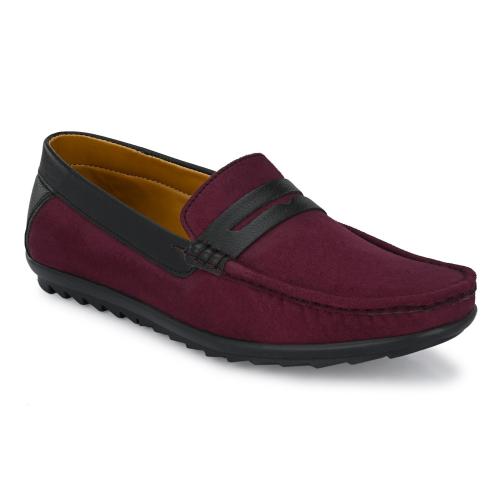 Scover Men's Maroon Slipon Loafer