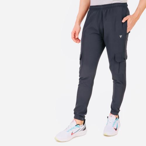 FIVVO Men Regular Fit Cargo Pants | Cargo Pyjama for Gym, Joggin, Trekking & Sports | Lycra Stylish Cargo Pant for Men Regular Slim Fit | Stretchable Cargo Men Street Wear Casual Trouser Pants | Black casual cargo pant