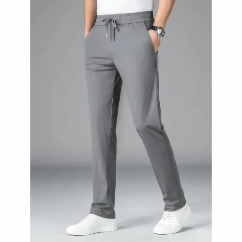 SERI CHOICE Perimium Quaility Daily Wear Palin Lower For Men's | Lower | Trousers | Color-Light-Grey | Size - XL