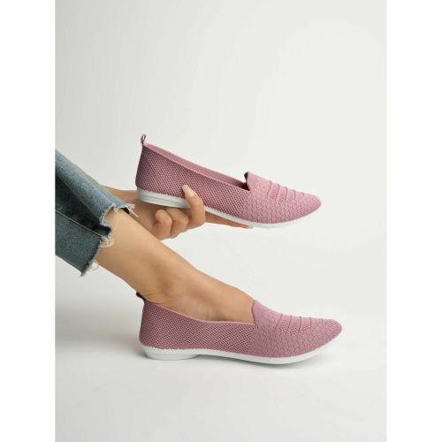 Shoetopia Comfortable Peach Flat Bellies For Women & Girls