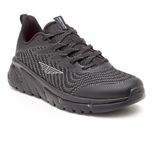 Red Tape Men Black Walking Shoes