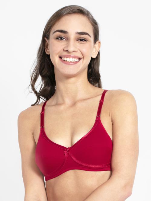 jockey Women Non Padded Non Wired Red Bra