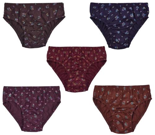 ESSA _ Women's Cotton Panties (Pack of 5) (FAIRLADY Women's Printed Brief's 5PCS 85_Multicolour_85 CM)_85 CM Or S