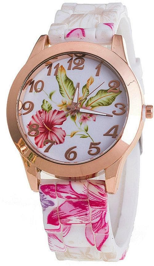 Blutech Analog Dial Pink Strap Watch For Girls