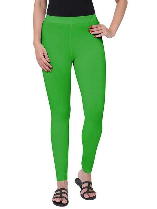 Pelian Women Green Cotton Full Length Legging (XXL)