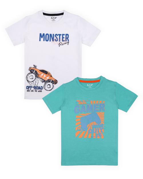 J & JP boys printed trending tshirts - 11-12 Y