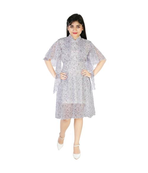 CELEBRITY CLUB Georgette White Summer NA Georgette Frock