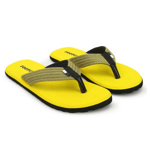 Buy Footup Light Weight Yellow Slippers for Men (Pack of 1) Online at