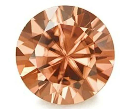 BAGUE Natural Zircon Gemstone Brown Round Shape Gemstone 7.15 Ratti