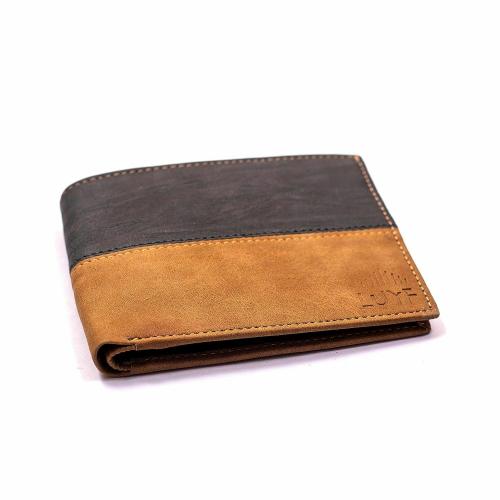 LUYF Ruddy Vegan Leather Wallet for Men | Premium Finish Wallet | RFID Wallet for Men | Purse for Men Light Brown
