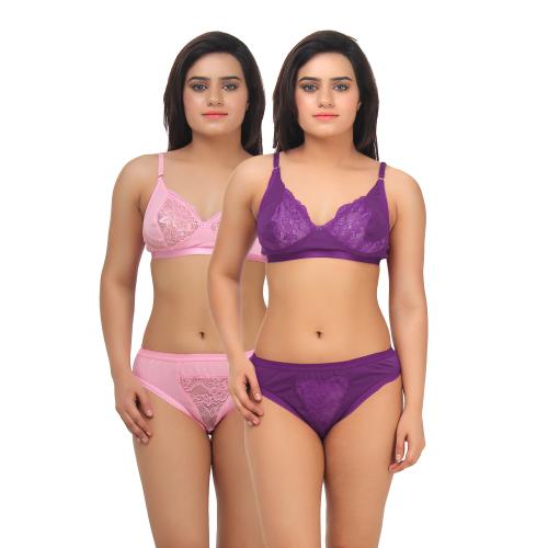 TCG Designer Honeymoon Bra & Panty set Combo made by soft Cotton Fabric