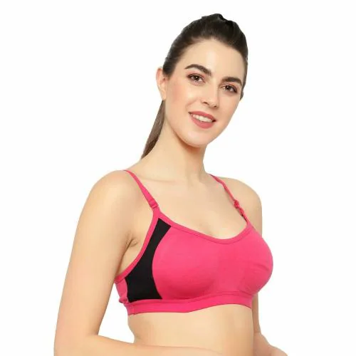 Buy VERMILION Seamless Moulded Wirefree Sports Bra with Detachable