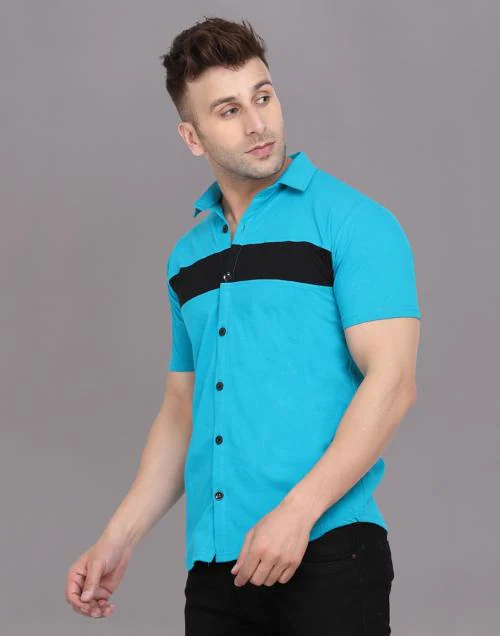 turquoise casual shirt