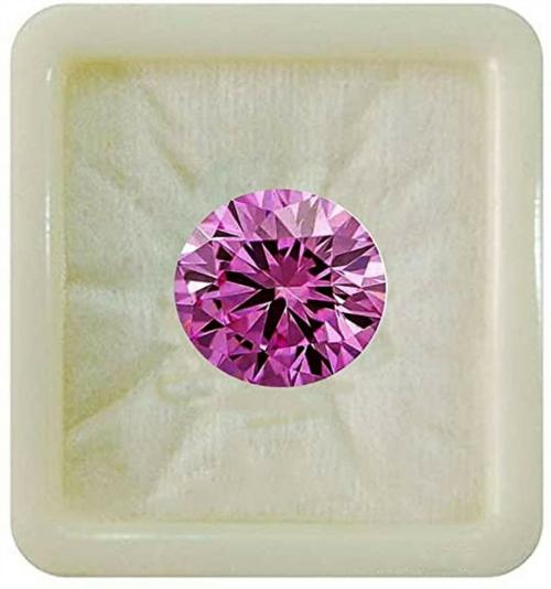 55Carat Pink Cubic Zircon at Wholesale Rate 5.25 Ratti 4.77 Carat Round Jarkan Loose Gemstone 1 Pcs