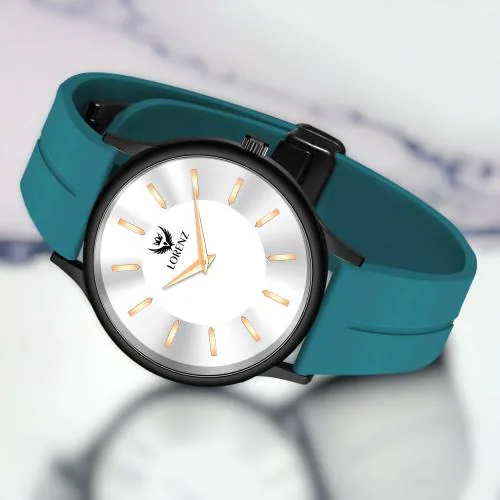 Lorenz Slim Case Analog Watch with Blue Magnetic Lock Strap|Watch For Men & Women| MK-4064R