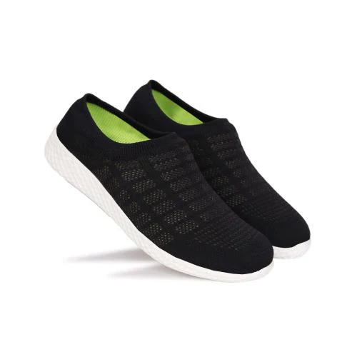 Scettro Black / Green Without lace Stylish Comfortable Flexible Breathable Trending Lightweight Shoes Slip On Shoes For Men