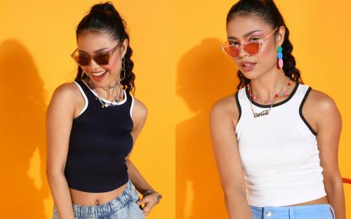 Popwings Women Casual Solid White Navy Blue Round Neck Sleeveless Latest Simple Design Regular Top | Women Tops | Tops | Latest Design Tops | Casual Tops | Latest Design Trendy Tops | Latest Design Tops | Casual Tops | Pack of 2 Tops