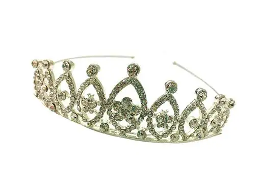 Funky Baby Girls Diamond Studded Crown Tiara Head Band