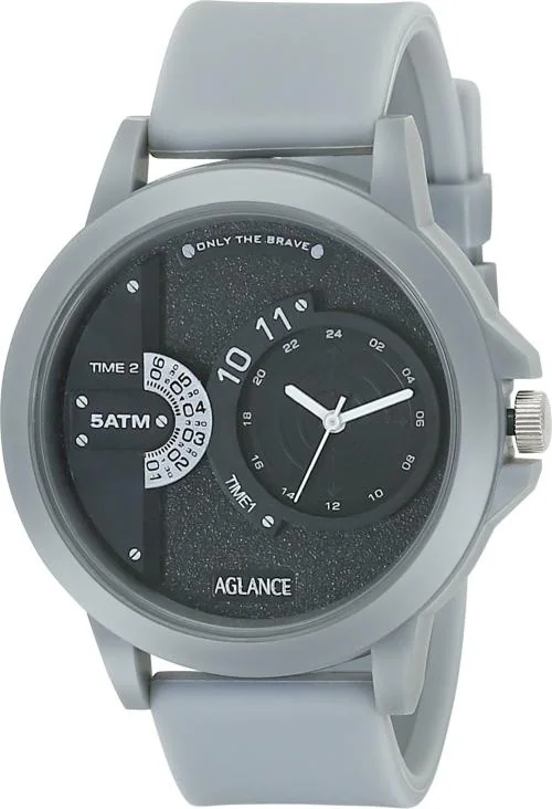 Aglance Analog Black Dial Grey Strap Watch For Boys (FT3149)